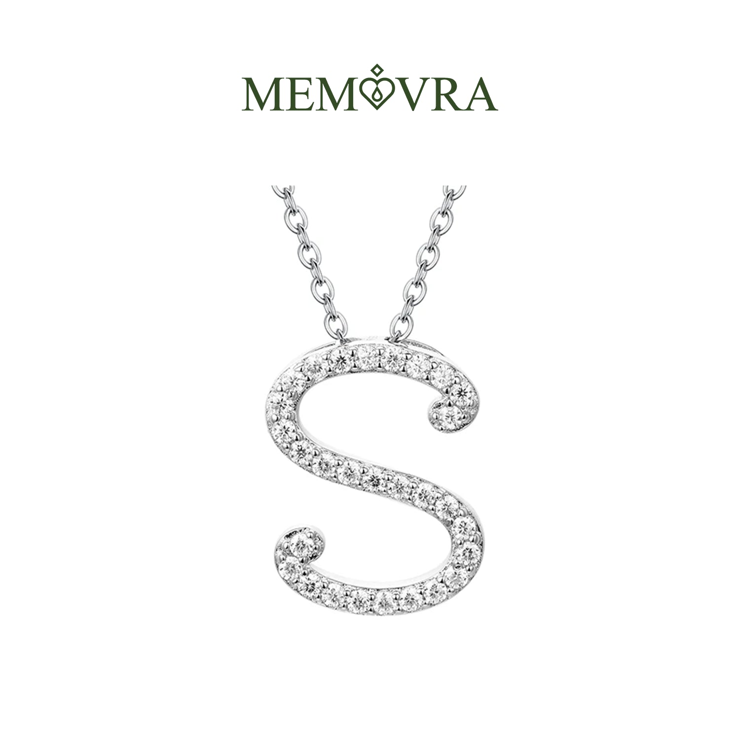 Luxe Moissanite Letter Pendant Necklace